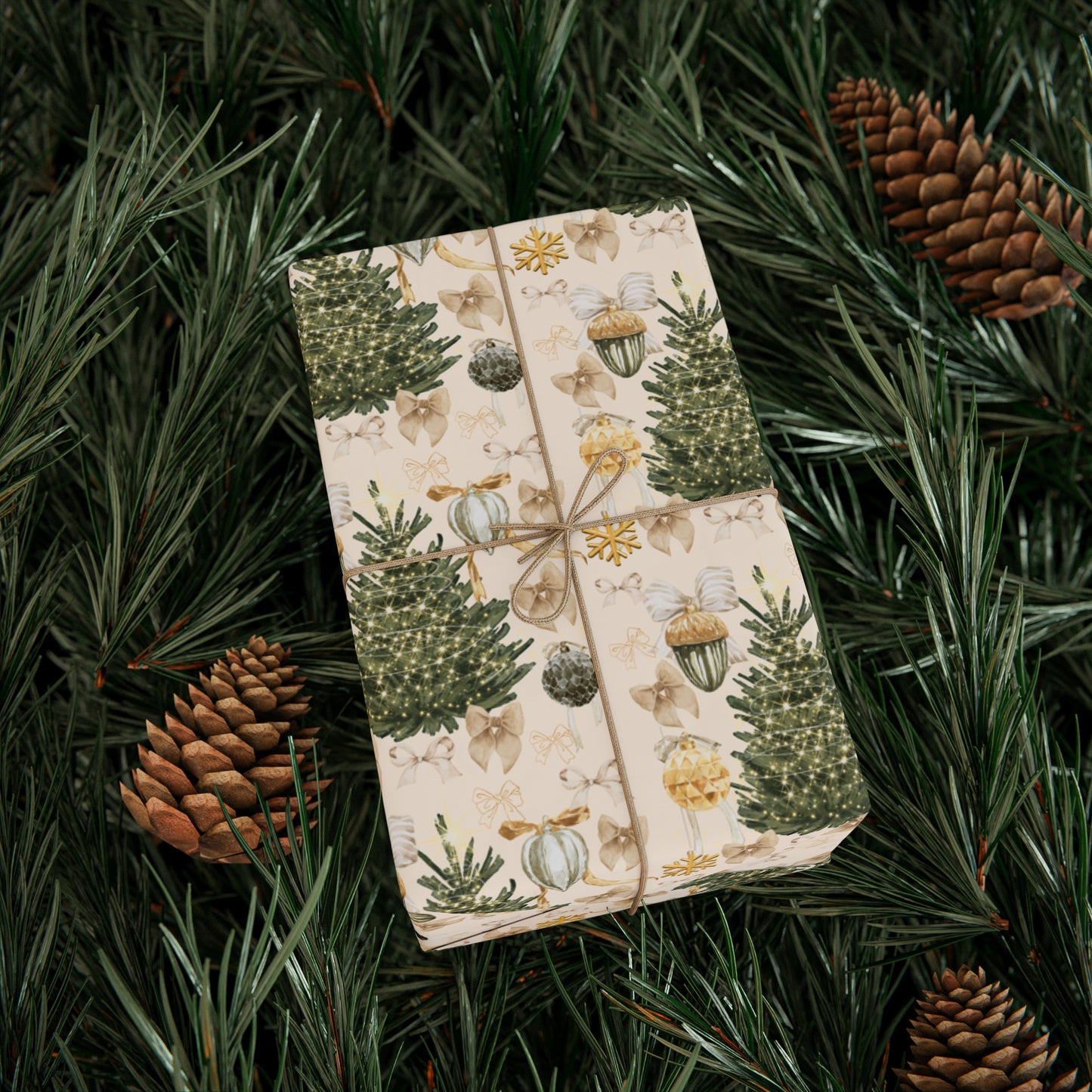 Golden Christmas Wrapping Papers