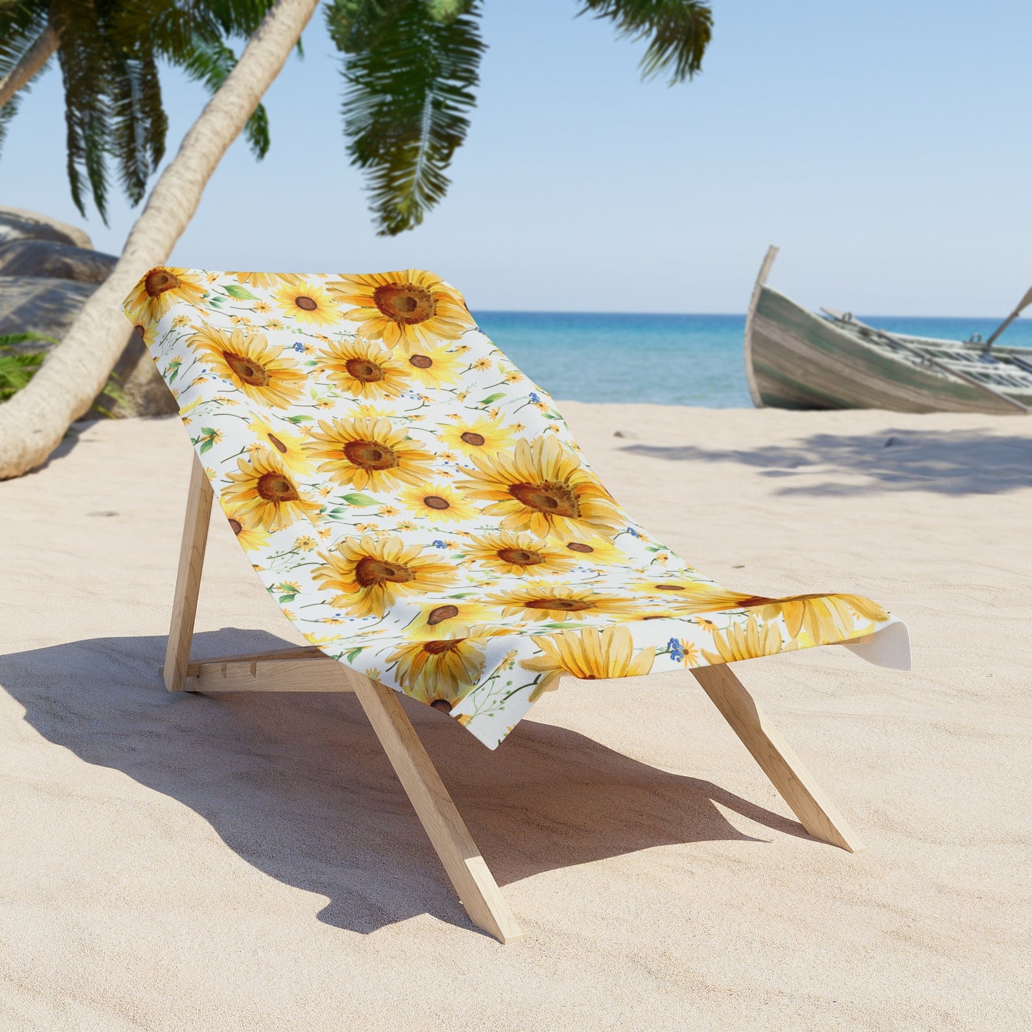 Sunflower Sunshine Beach Towel