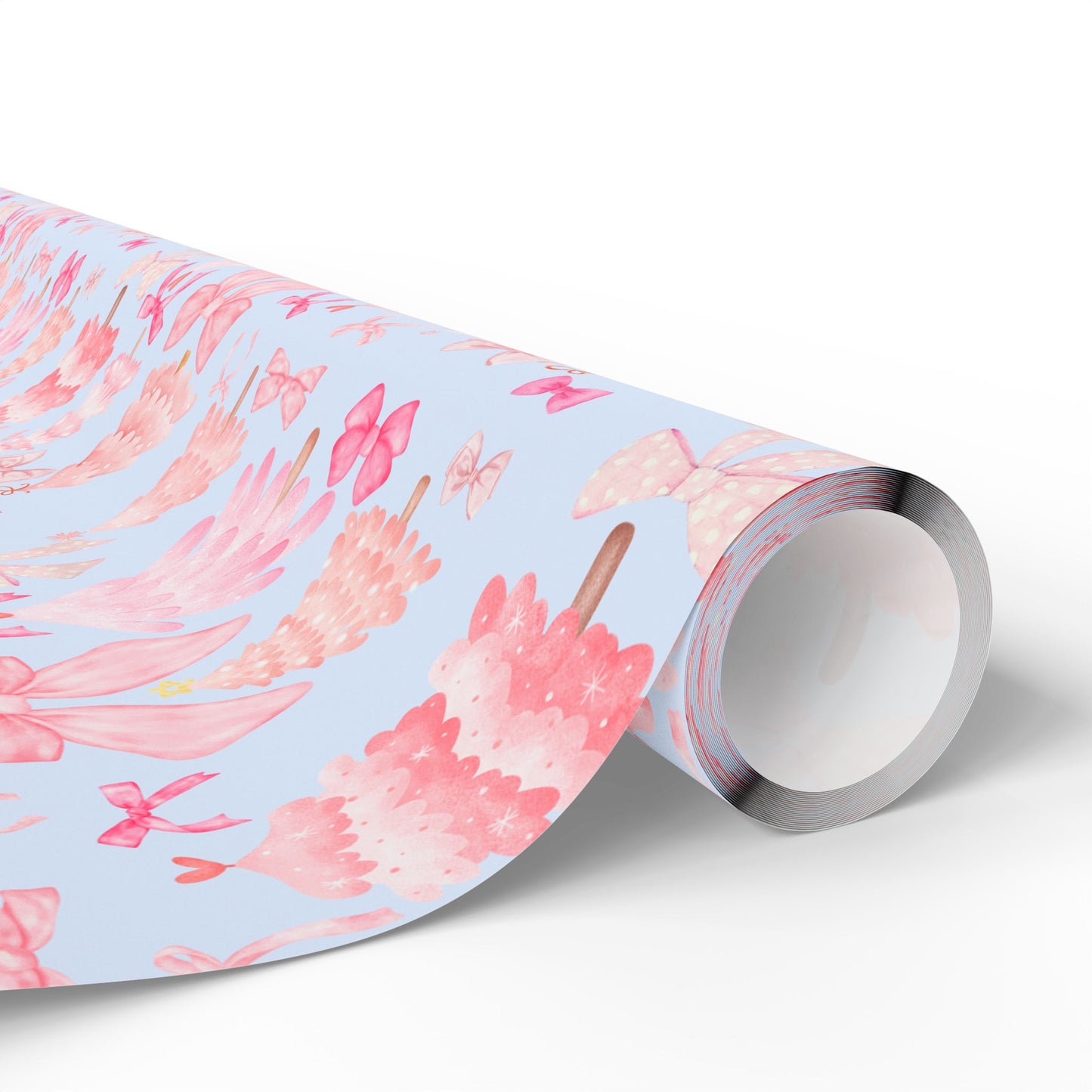 Sugarplum Pink Blue Wrapping Papers