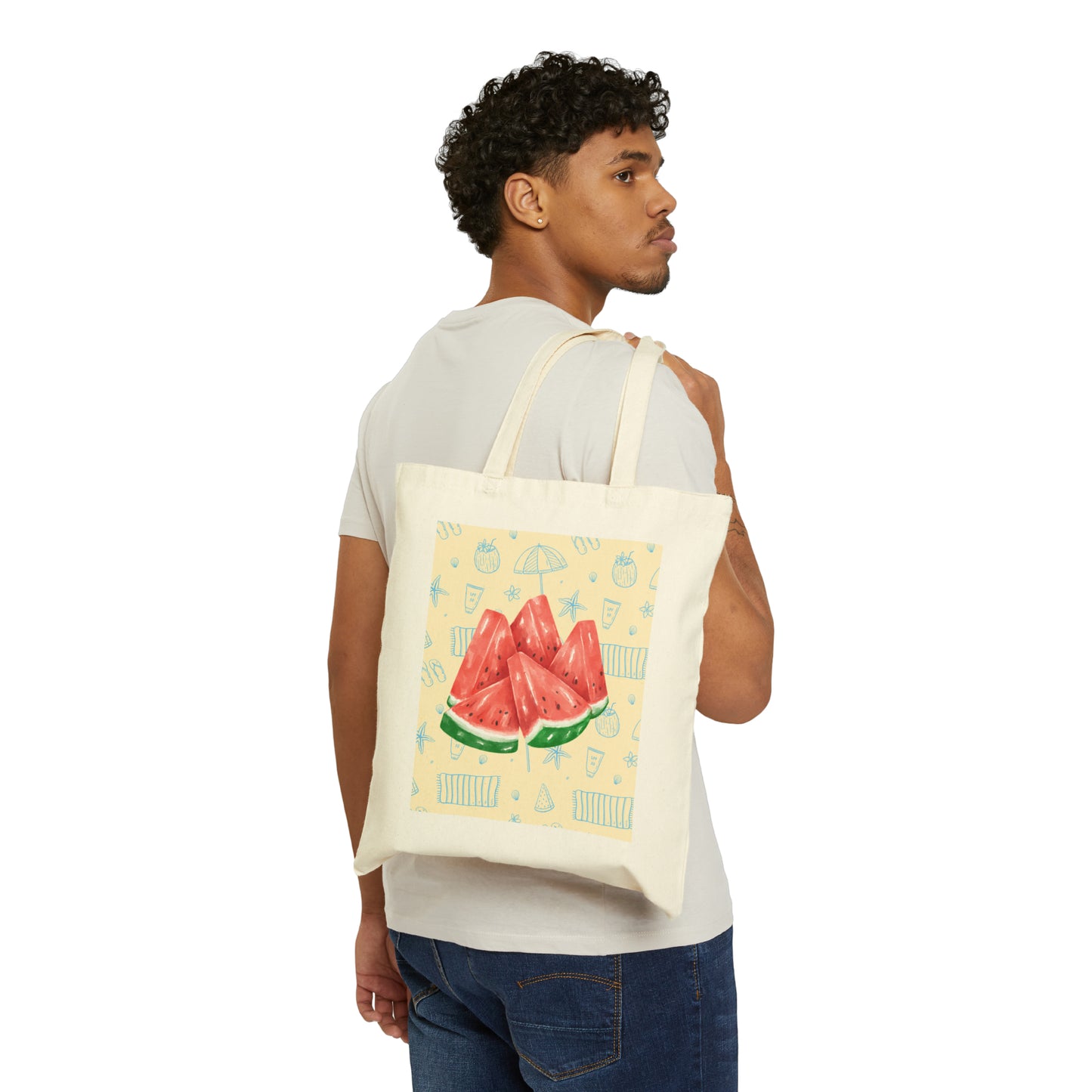 Watermelon Cotton Canvas Tote Bag