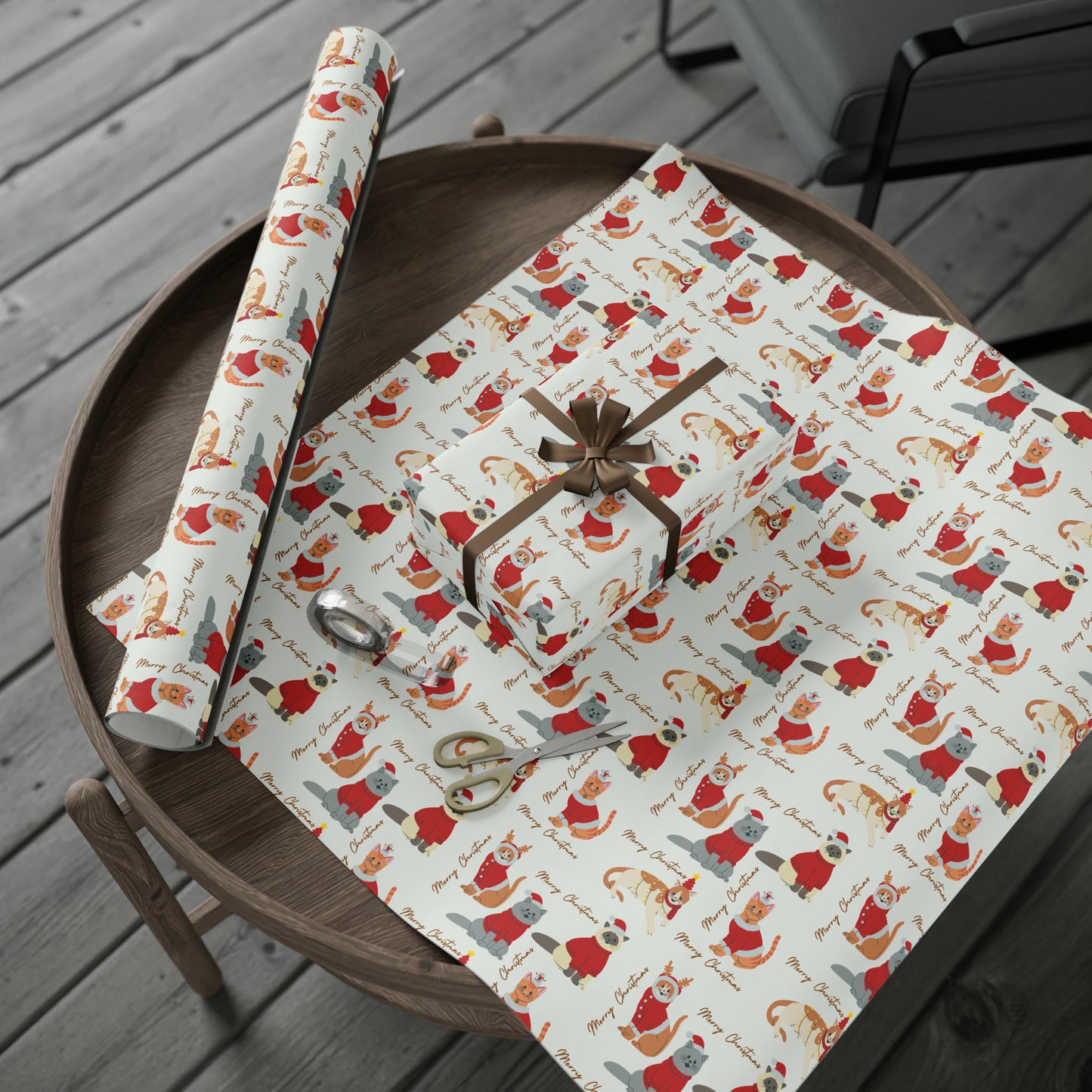 Kitty Christmas Wrapping Papers