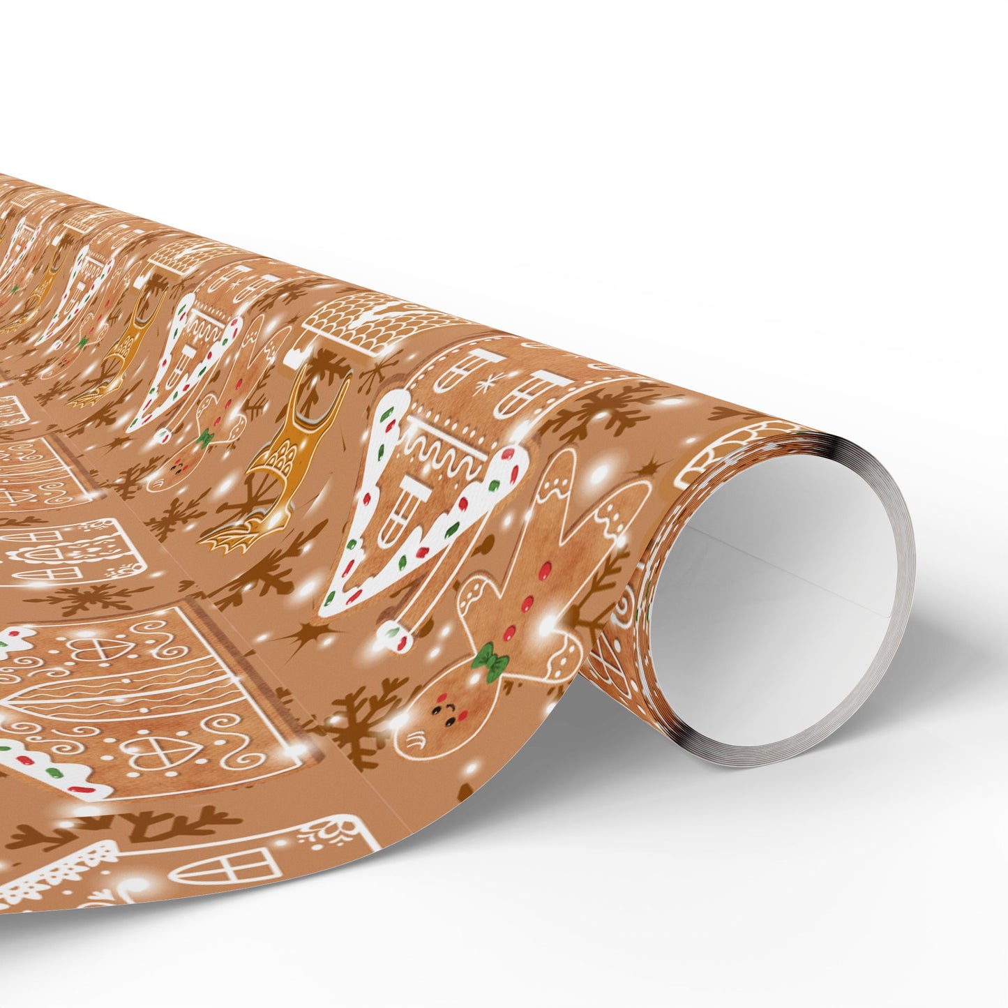 Gingerbread village wrapping paper