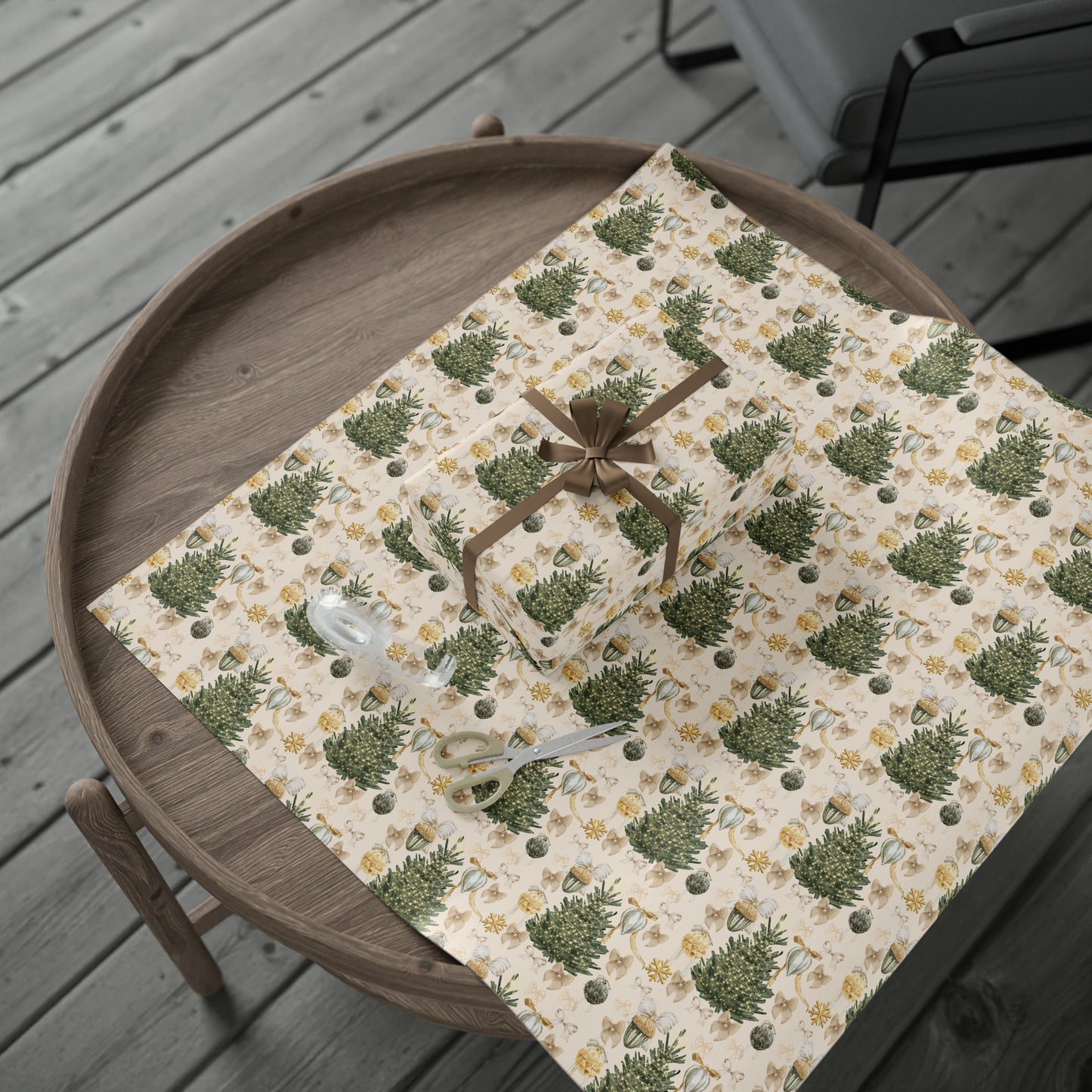 Golden Christmas Wrapping Papers