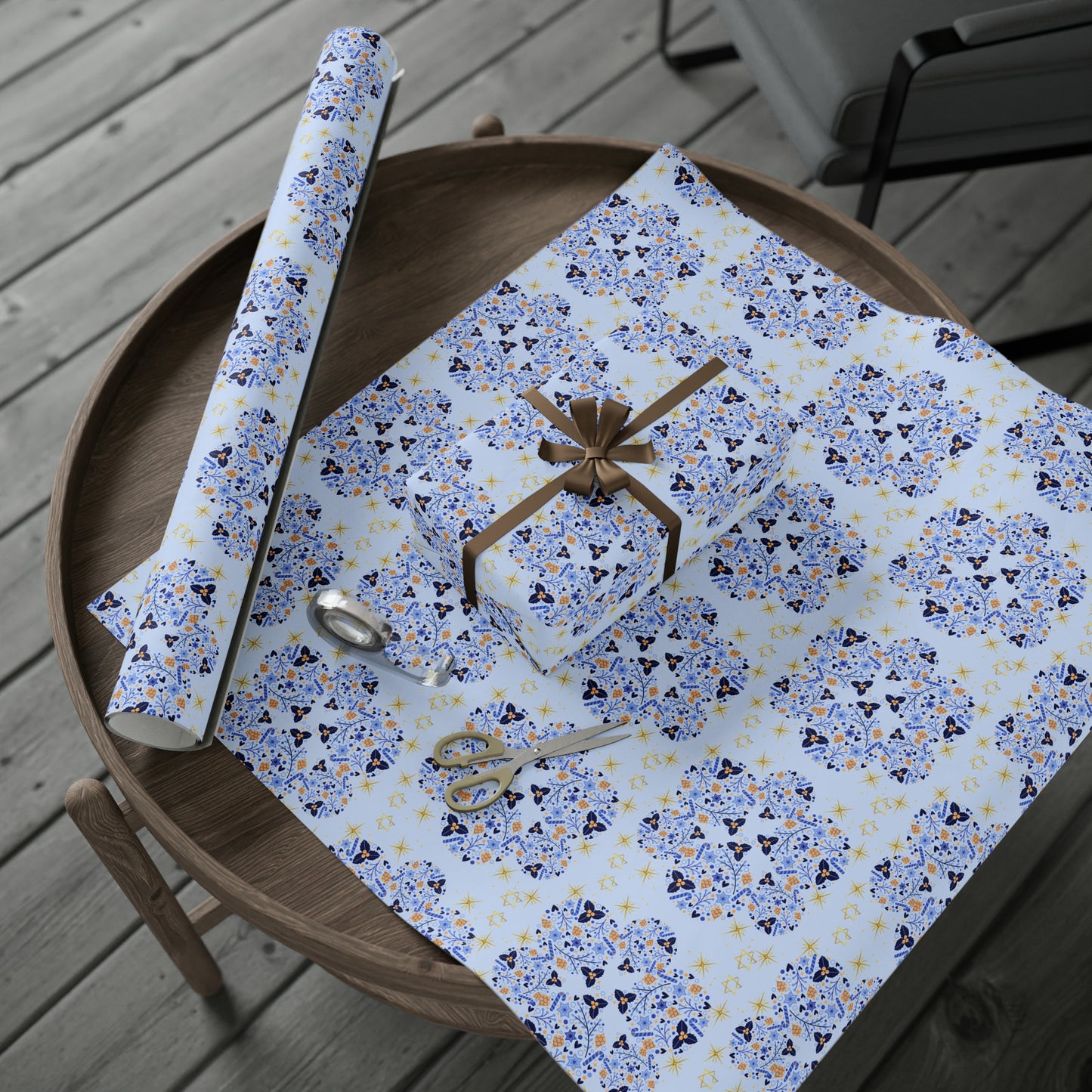 Blue Holidays Wrapping Papers