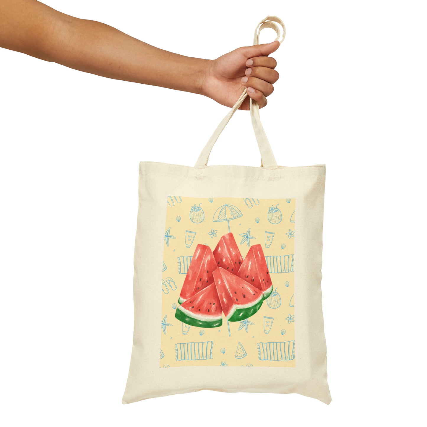 Watermelon Cotton Canvas Tote Bag