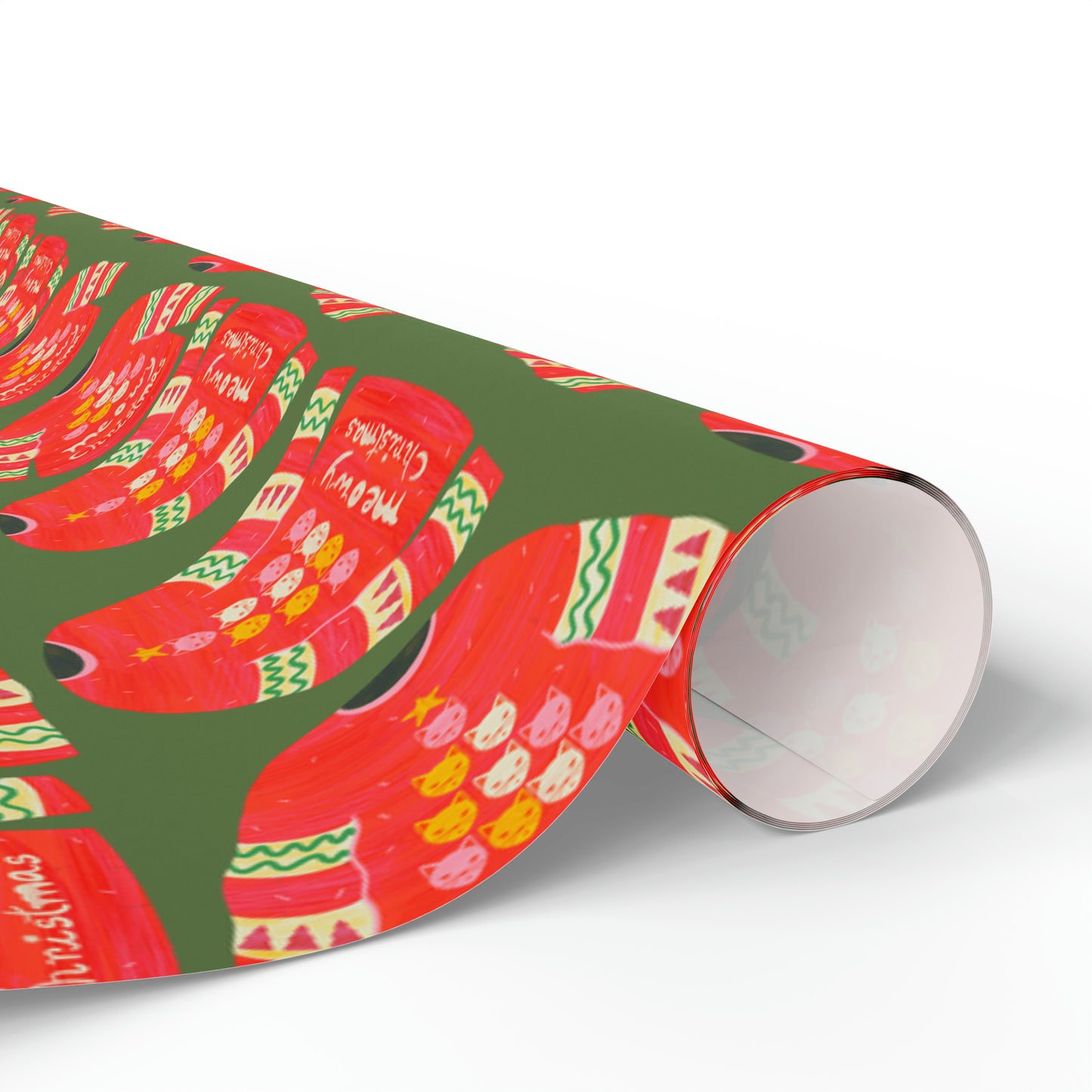 Cat Christmas jumper Wrapping Papers