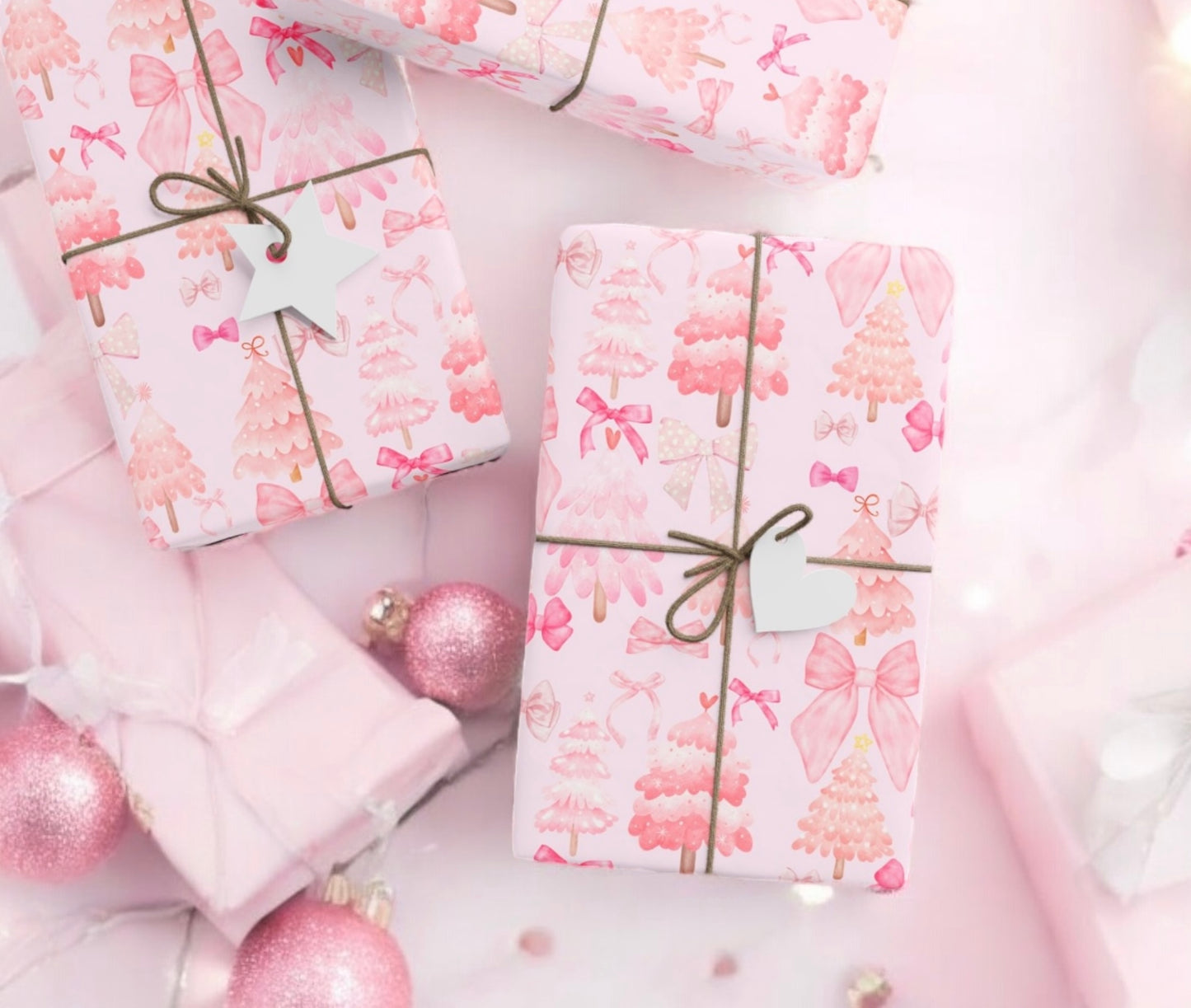 Sugarplum Pink Pink  Wrapping Papers