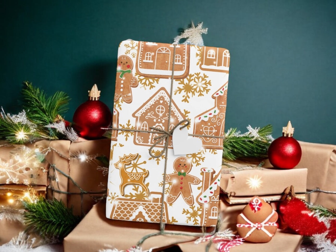 Gingerbread Village Wrapping Paper