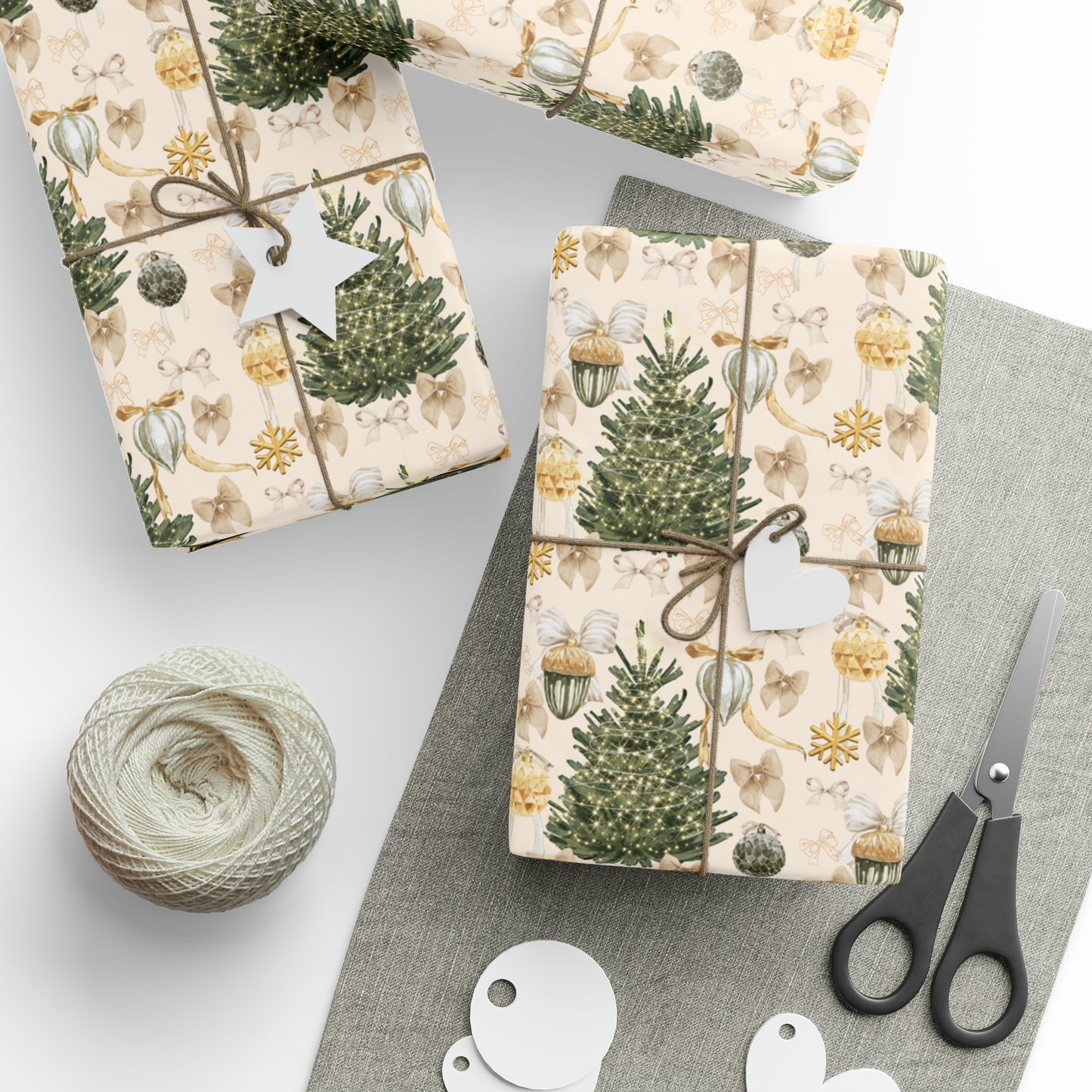 Golden Christmas Wrapping Papers