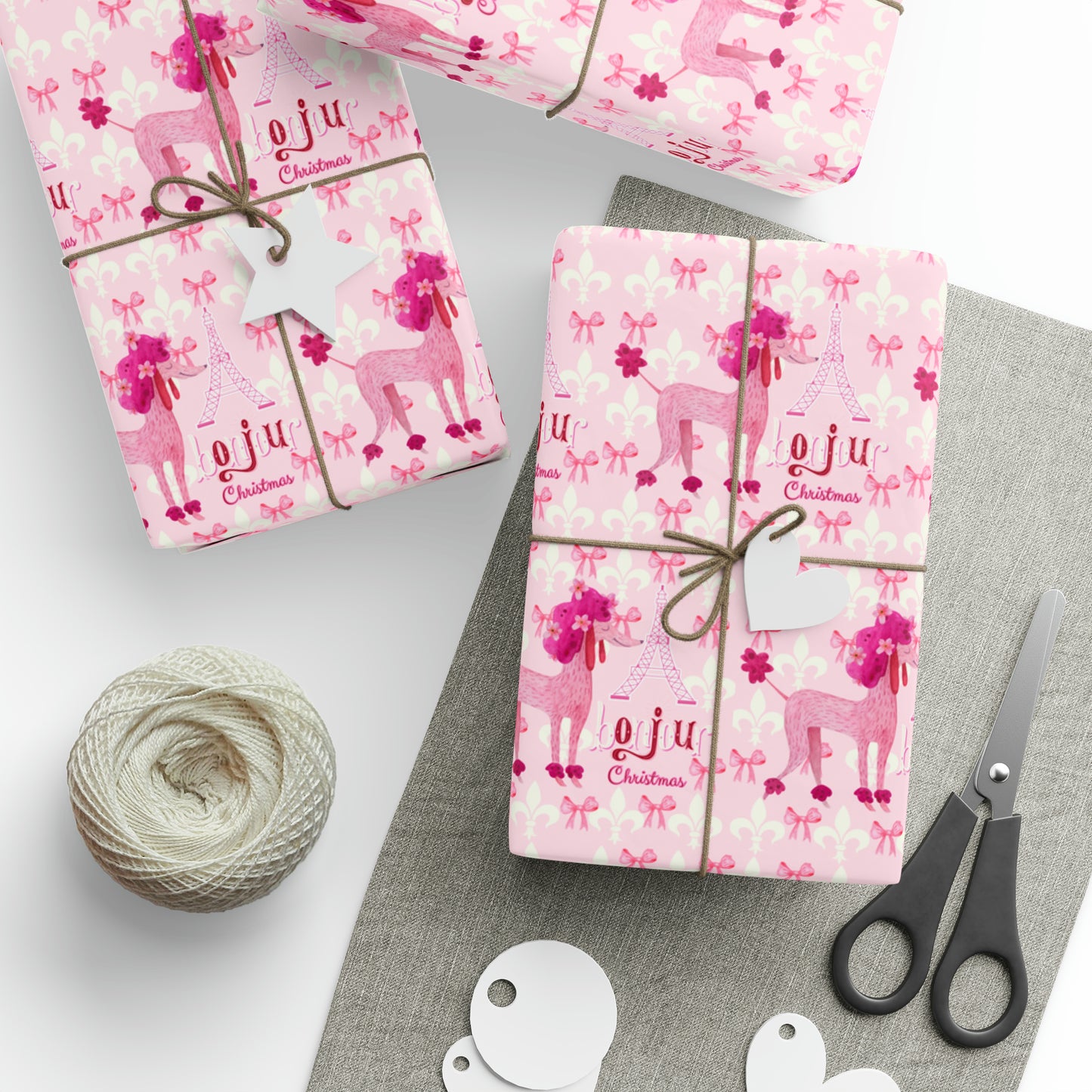 Bonjour Christmas Wrapping Papers