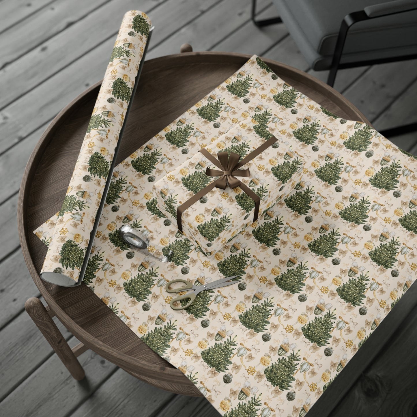 Golden Christmas Wrapping Papers