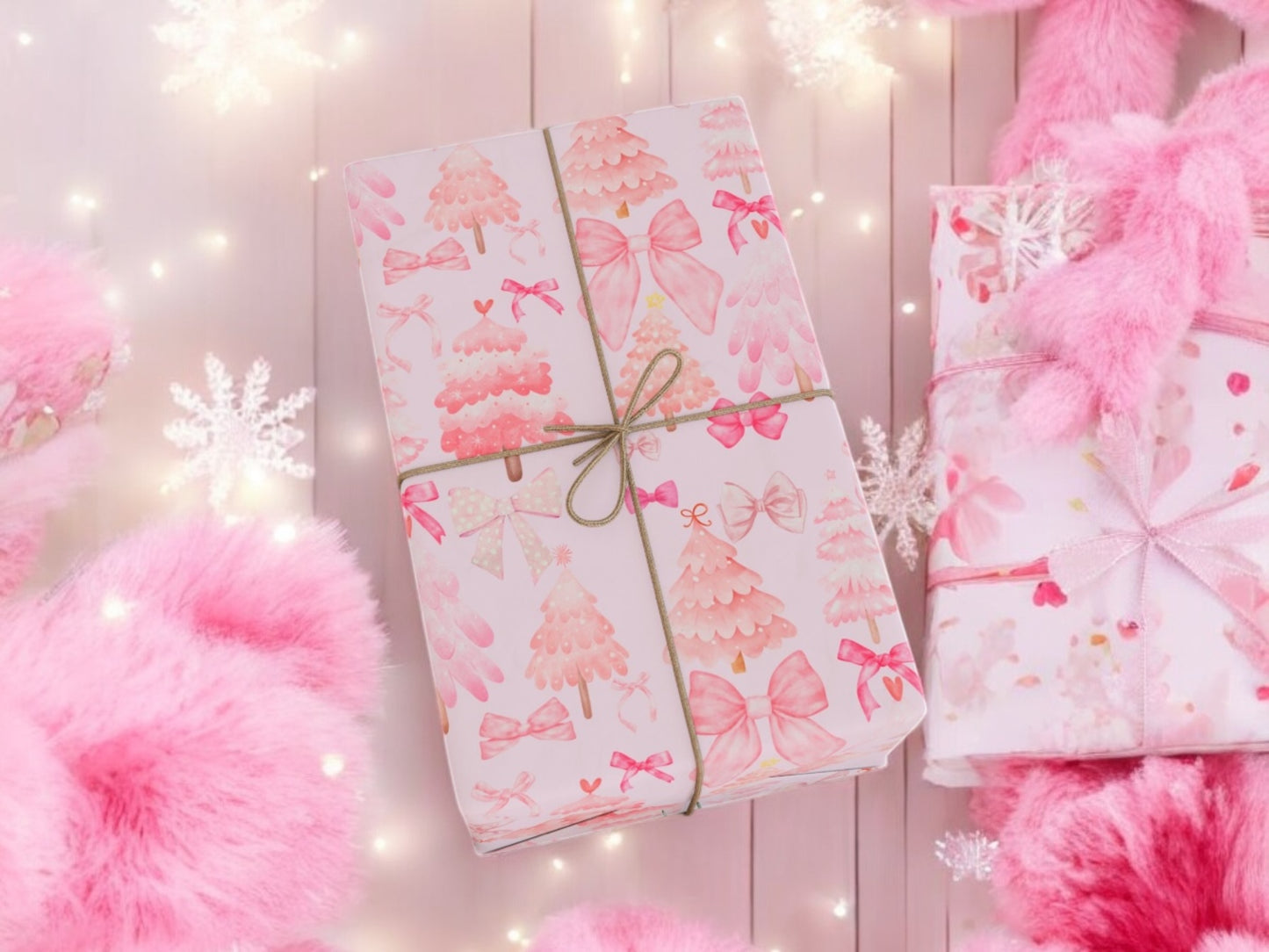 Sugarplum Pink Pink  Wrapping Papers