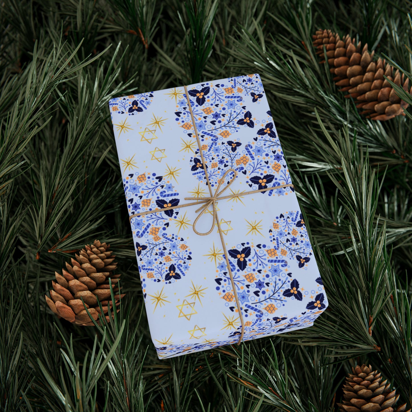 Blue Holidays Wrapping Papers