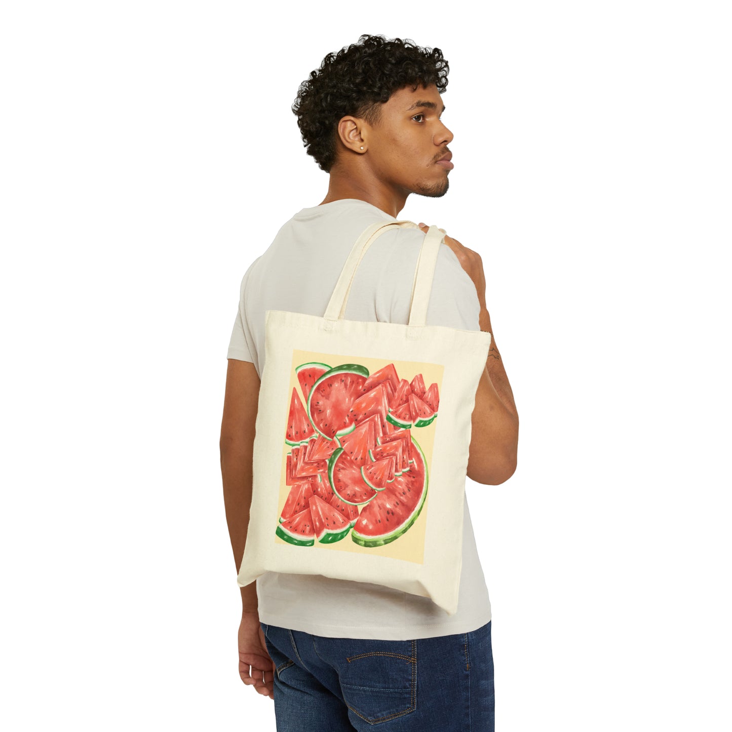 Watermelon Cotton Canvas Tote Bag