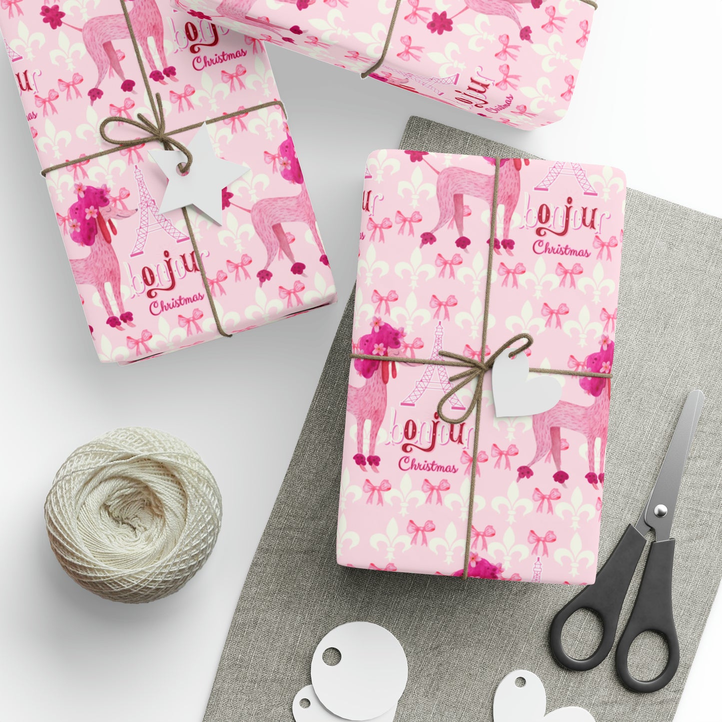 Bonjour Christmas Wrapping Papers