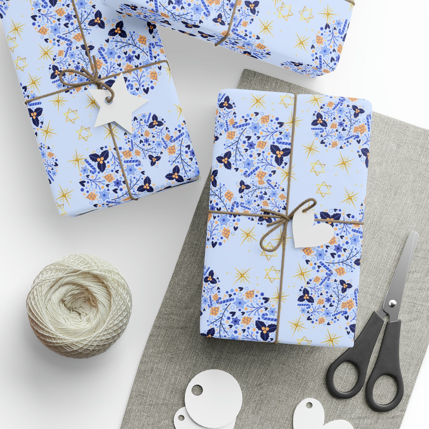 Blue Holidays Wrapping Papers