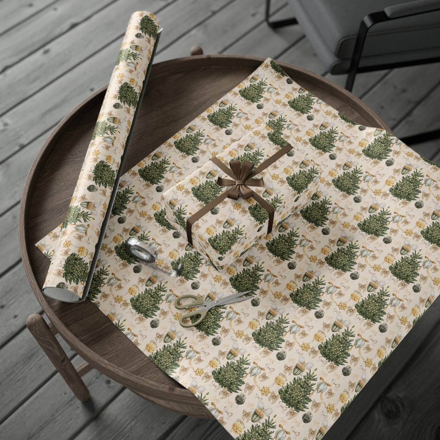 Golden Christmas Wrapping Papers