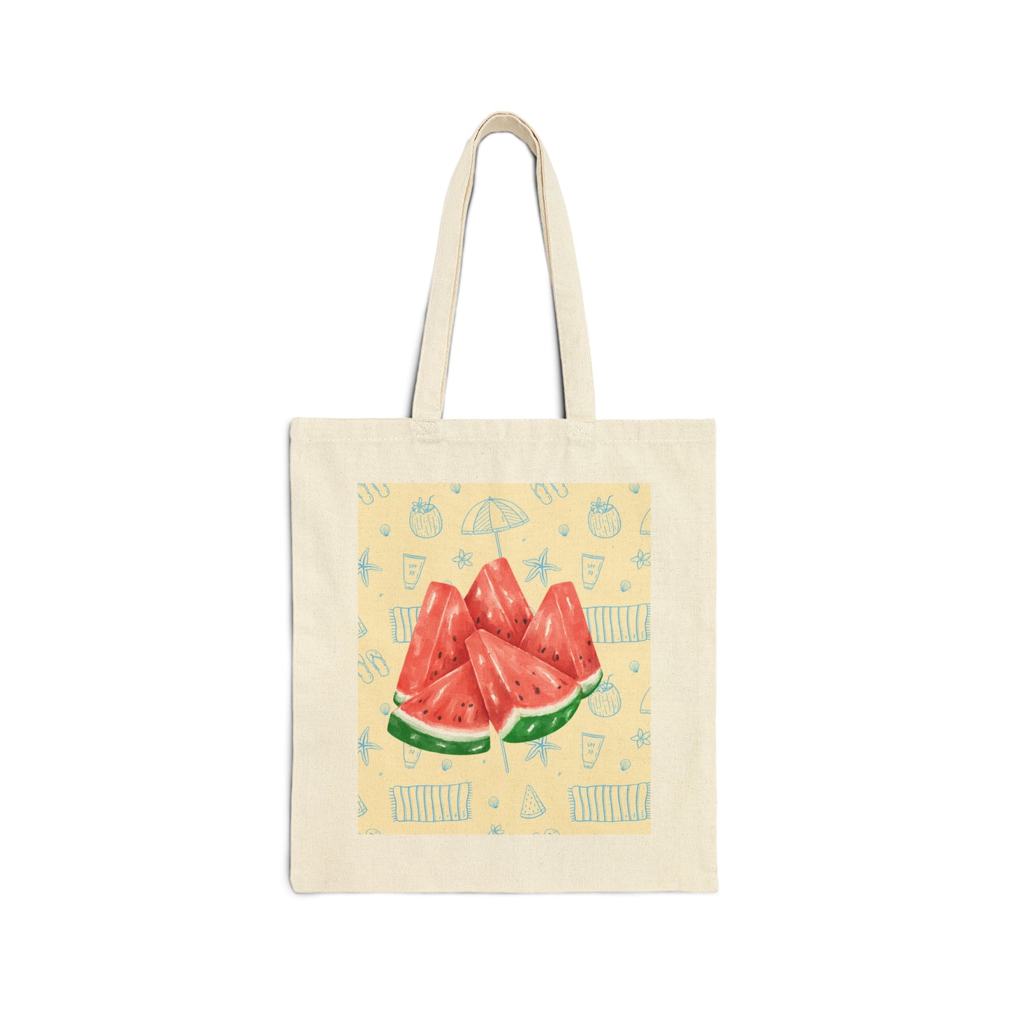 Watermelon Cotton Canvas Tote Bag