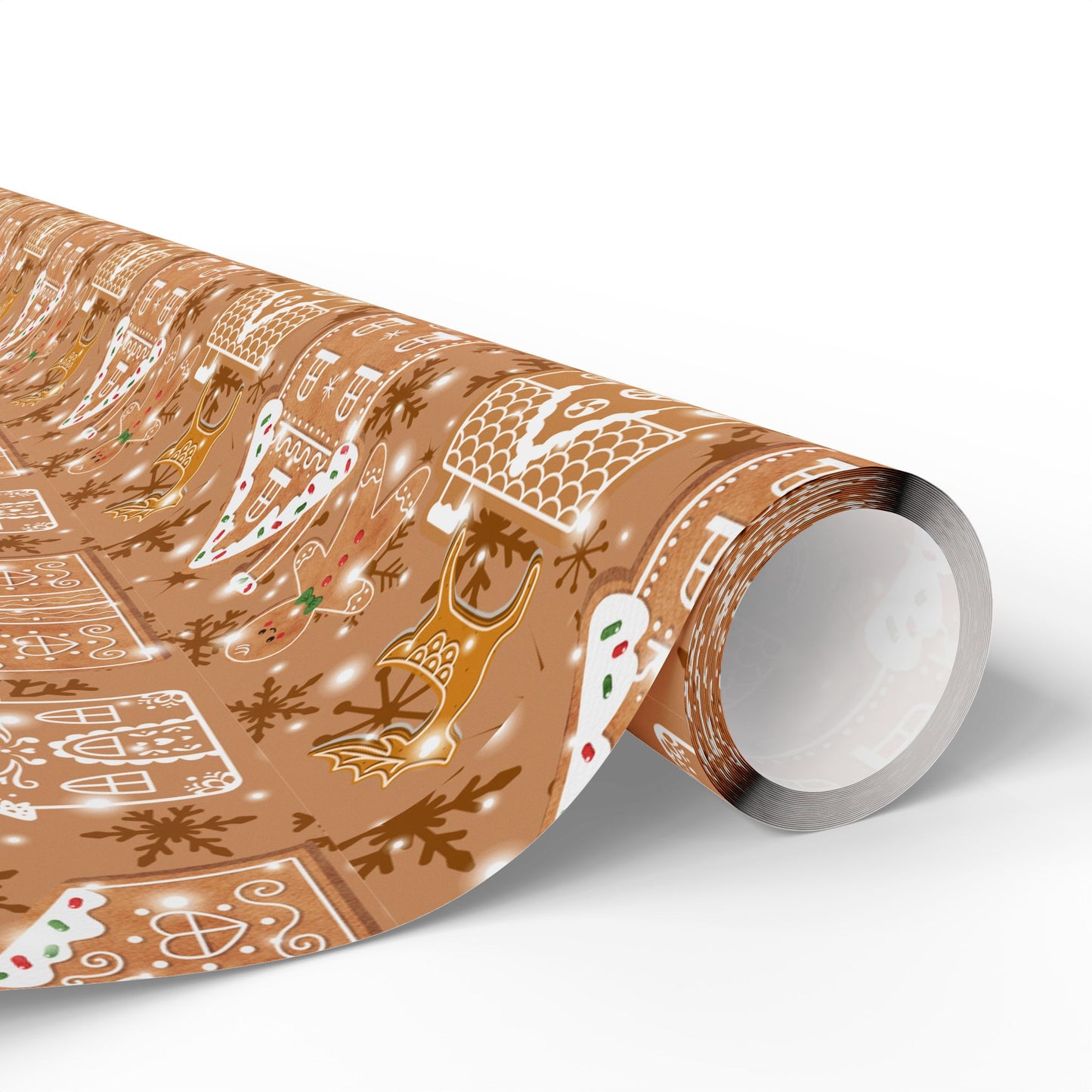 Gingerbread village wrapping paper