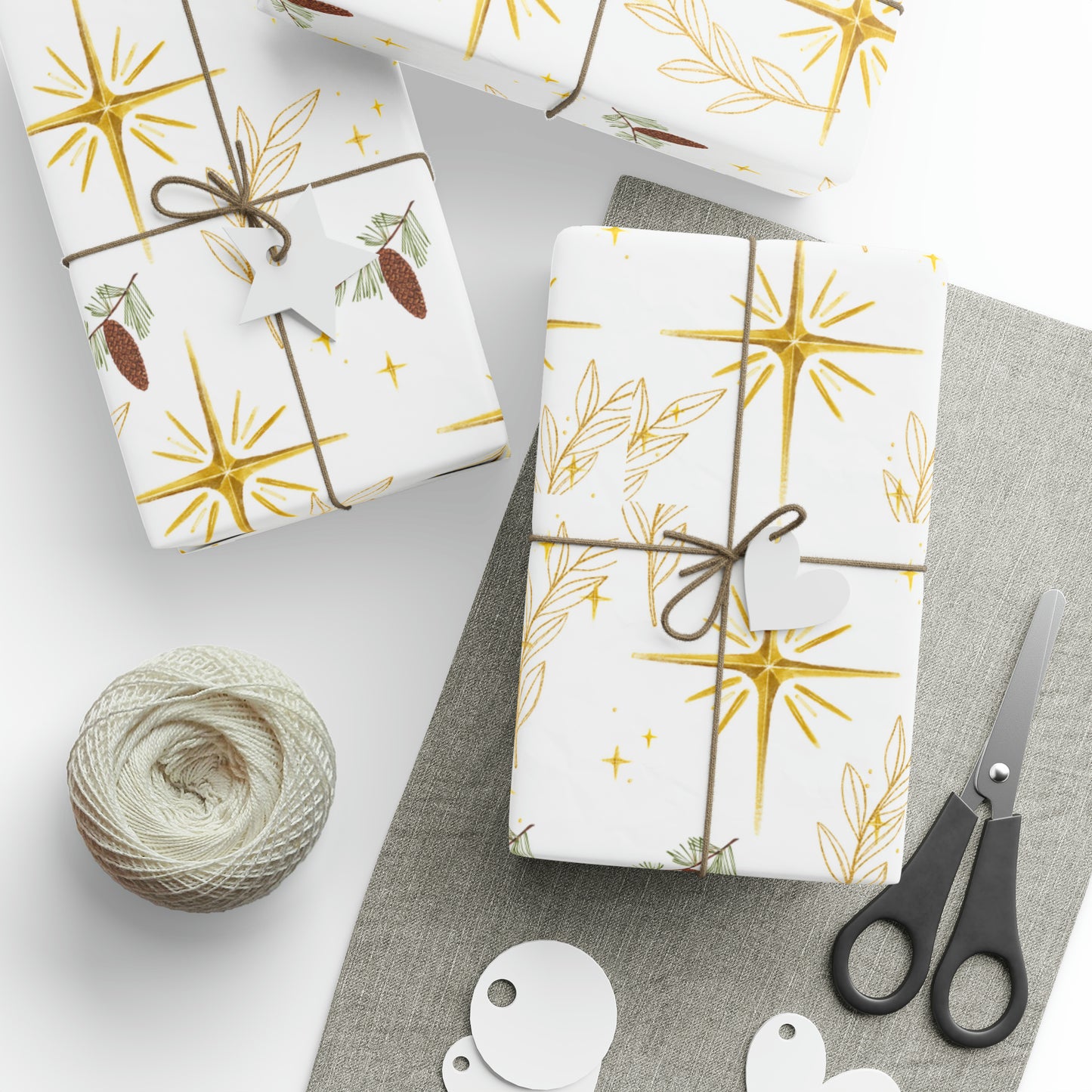 Starry Star Acorn Wrapping Paper