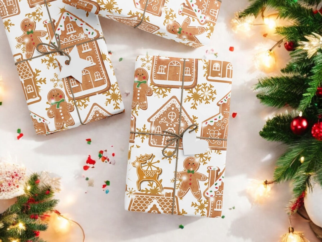 Gingerbread Village Wrapping Paper