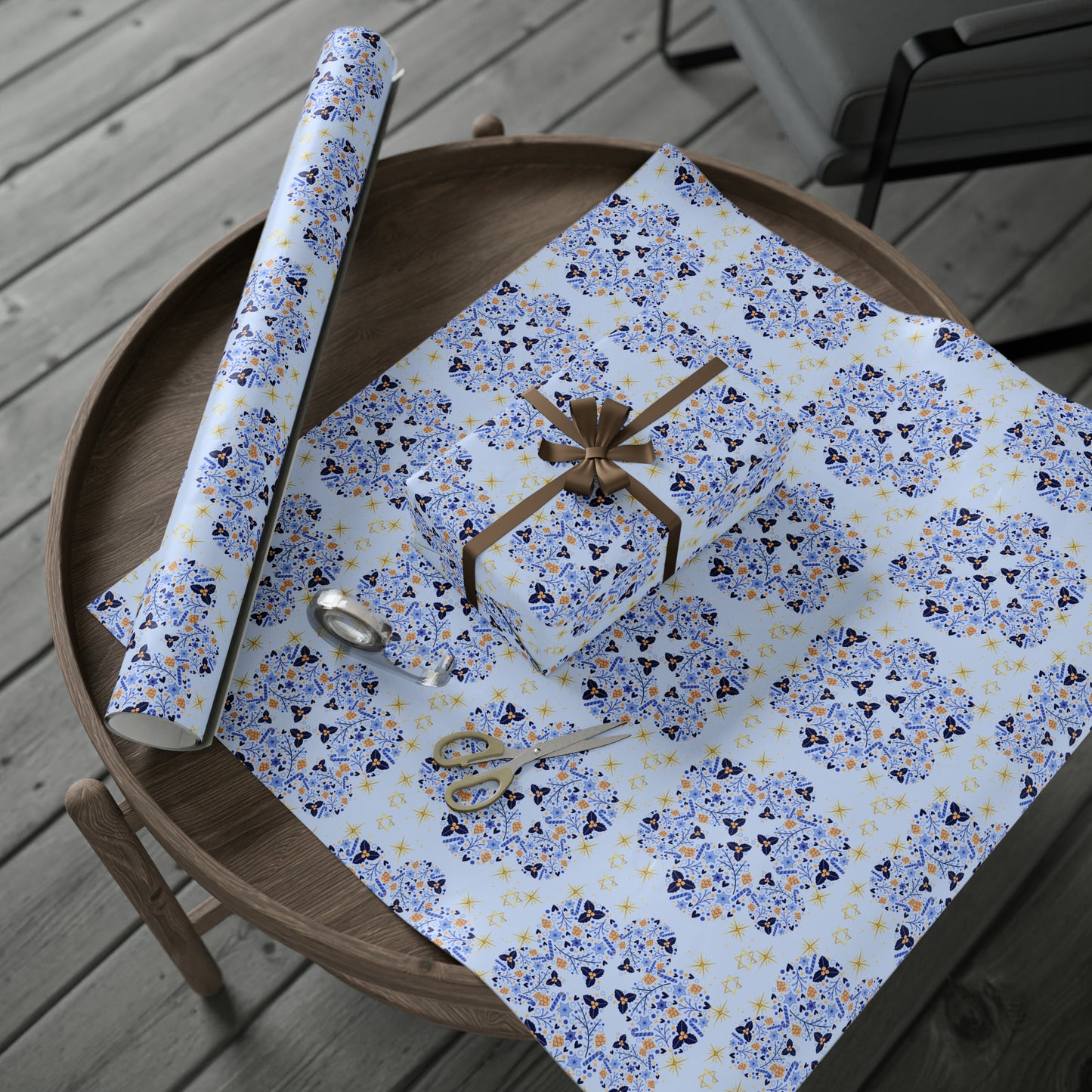 Blue Holidays Wrapping Papers