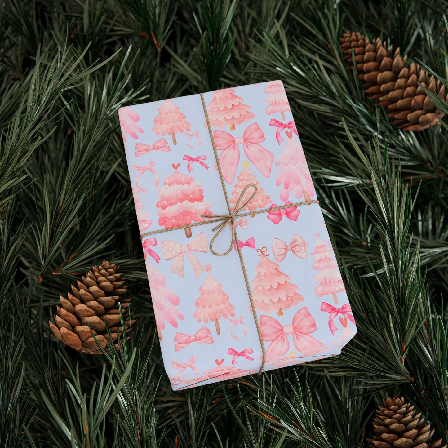 Sugarplum Pink Blue Wrapping Papers